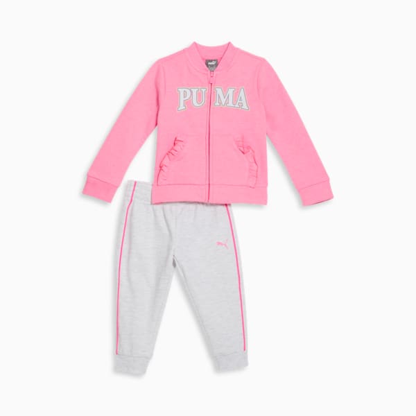 Ensemble deux pièces avec blouson à fermeture éclair et pantalon pour tout-petits, KNOCKOUT PINK, extralarge