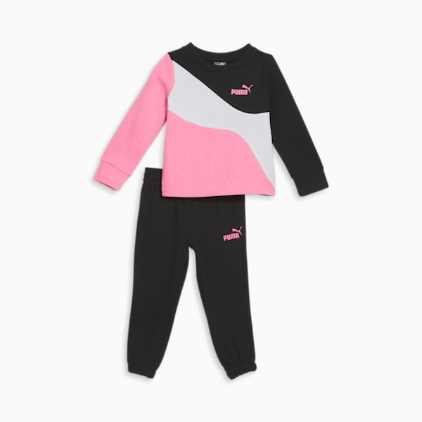 Conjunto de jersey y pantalón de dos piezas para niños de 1 a 3 años, PUMA BLACK, extralarge