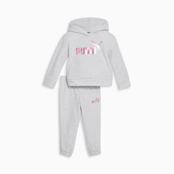 Two-Piece Sequins Logo Pullover Toddlers' Set, WHITE HEATHER, extralarge