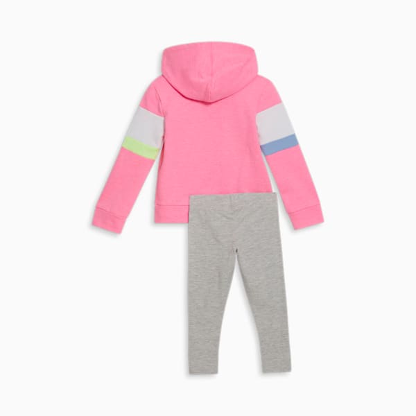 Two-Piece Outline Big Cat Toddlers' Hoodie Set, KNOCKOUT PINK, extralarge