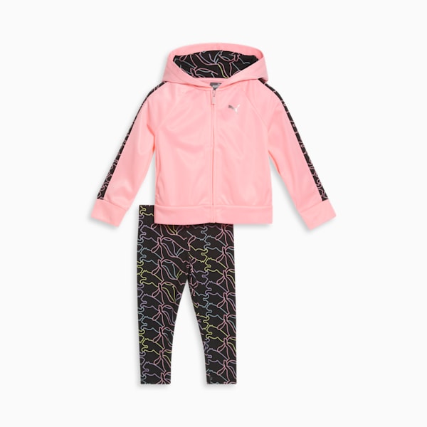 Two-Piece Toddlers' Zip-Up Hoodie Set, KORAL ICE, extralarge