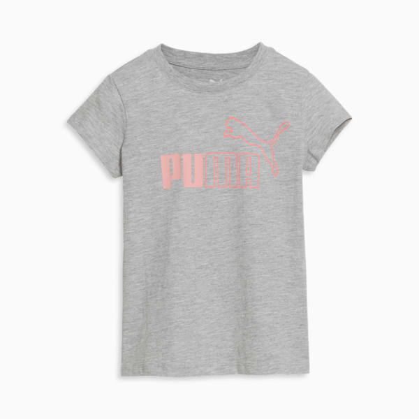 PUMA Power Pack Little Kids' Tee, LIGHT HEATHER GREY, extralarge