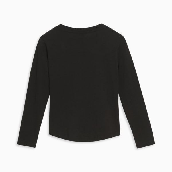 Flawless Little Kids' Long Sleeve Tee, PUMA BLACK, extralarge