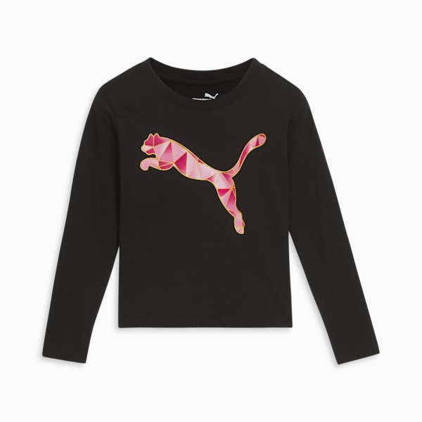 Flawless Little Kids' Long Sleeve Tee, PUMA BLACK, extralarge