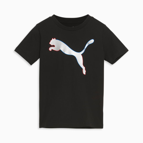 PUMA Power Pack Cat Logo Little Kids' Tee, PUMA BLACK, extralarge