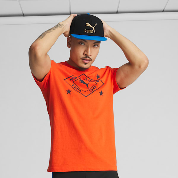 PUMA NYC Remix Avenue Cap, BLACK/BLUE, extralarge