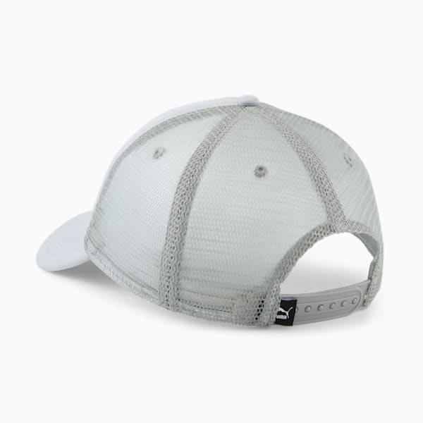 PUMA NYC Run Along Retro Trucker Hat, LIGHT PASTEL GREY, extralarge