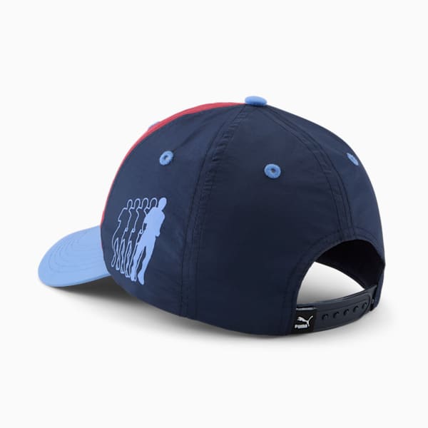 Gorra para mujer PUMA NYC Running Laps, RED/NAVY, extralarge