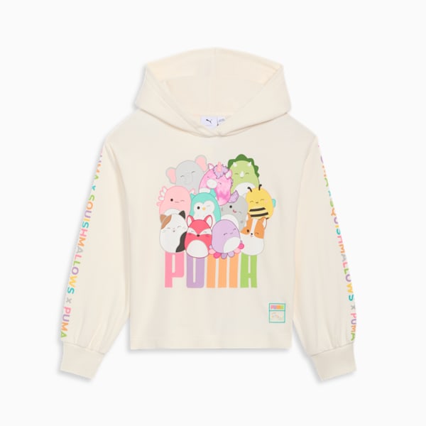 Sudadera con capucha PUMA x SQUISHMALLOWS para niños grandes, WARM WHITE, extralarge