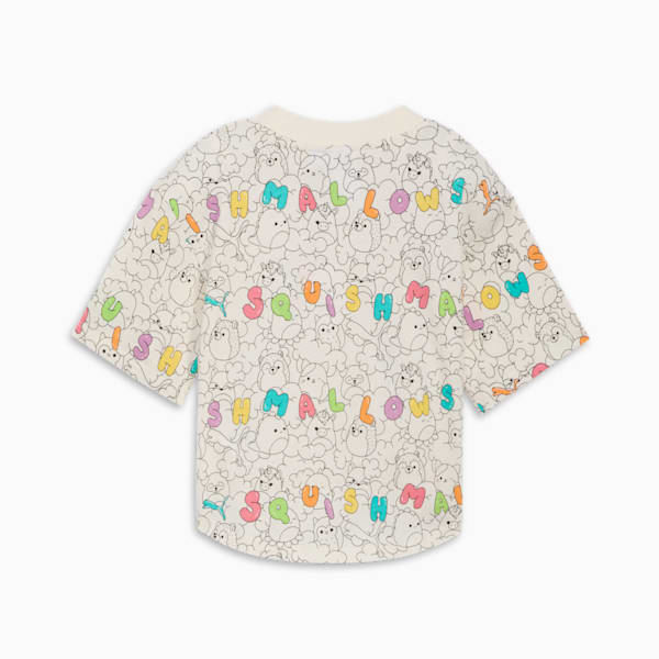 Camiseta AOP de PUMA x SQUISHMALLOWS para niños pequeños, WARM WHITE, extralarge