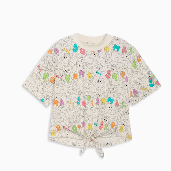 Camiseta AOP de PUMA x SQUISHMALLOWS para niños pequeños, WARM WHITE, extralarge