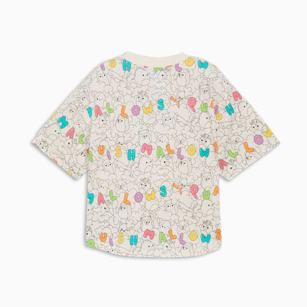 Camiseta AOP de PUMA x SQUISHMALLOWS para niños grandes, WARM WHITE, extralarge