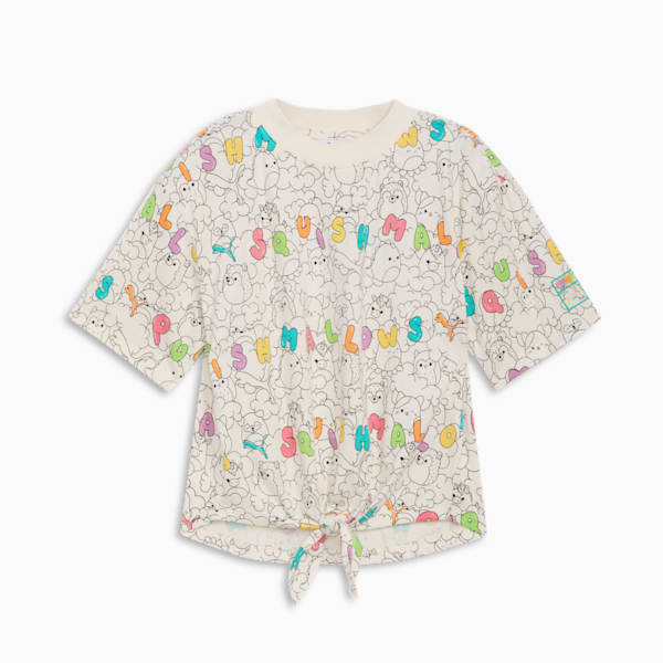 Camiseta AOP de PUMA x SQUISHMALLOWS para niños grandes, WARM WHITE, extralarge