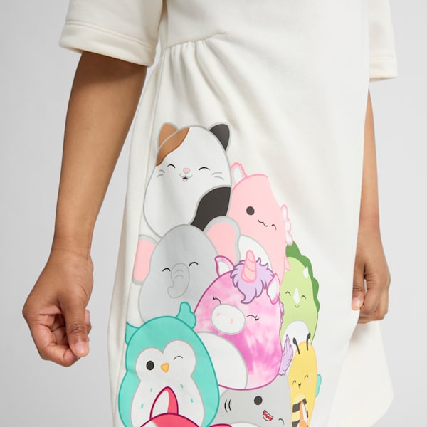 Vestido estilo camiseta PUMA x SQUISHMALLOWS para niña pequeña, WARM WHITE, extralarge