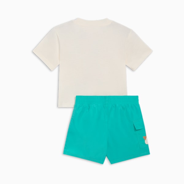 Conjunto de camiseta y pantalones cortos de dos piezas PUMA x SQUISHMALLOWS para infantes, WARM WHITE, extralarge