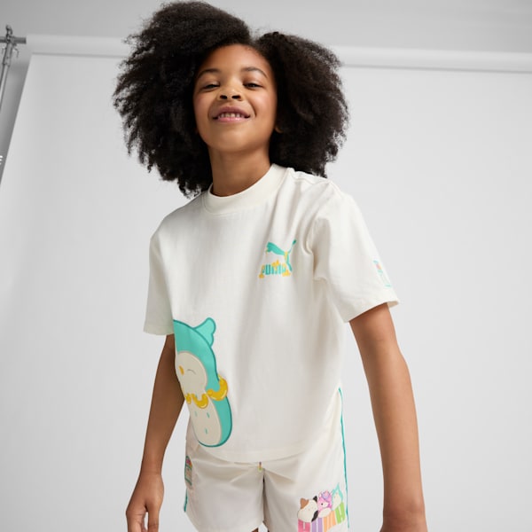 PUMA x SQUISHMALLOWS Big Kids' Winston Tee, WARM WHITE, extralarge