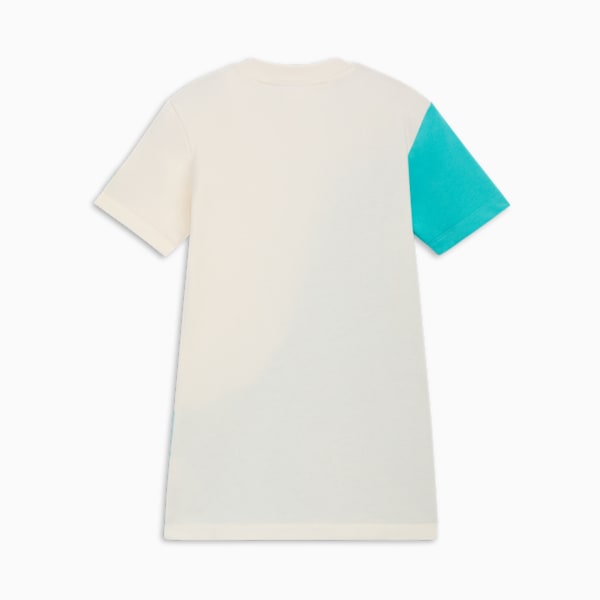 Vestido estilo camiseta con bloque de color de PUMA x SQUISHMALLOWS para niñas grandes, WARM WHITE, extralarge