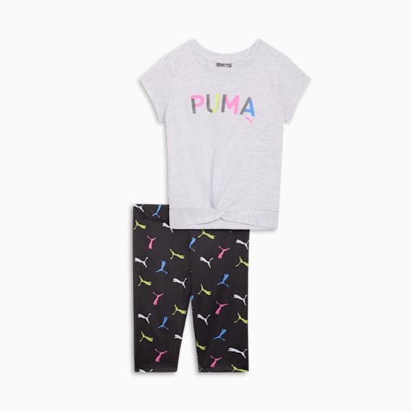 2-Piece Letter Logo Toddlers' Set I, WHITE HEATHER, extralarge