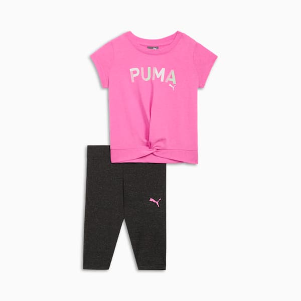 2-Piece Letter Logo Toddlers' Set II, POISON PINK, extralarge