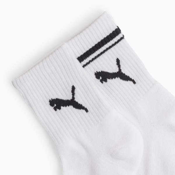 Women's Half-Terry Low Cut Crew Socks (6 Pairs), WHITE / BLACK, extralarge