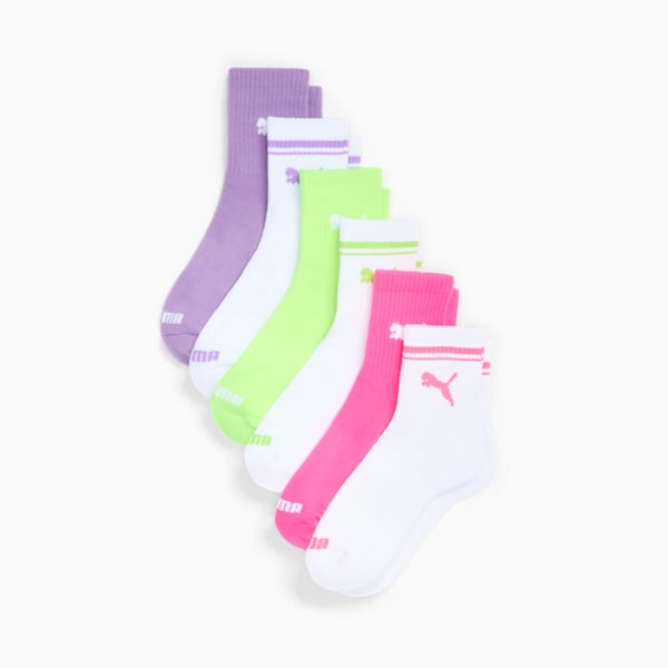 Chaussettes mi-tissu bouclette Femme (3 paires), WHITE / MULTI, extralarge