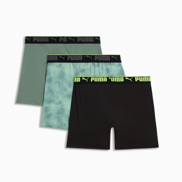 Bóxers de estilo deportivo para hombre (paquete de 3), GREEN / BLACK, extralarge