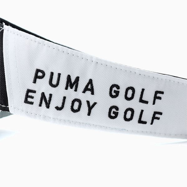 ウィメンズ ゴルフツアー ラウンド バイザー, PUMA BLACK-BRIGHT WHITE, extralarge-JPN