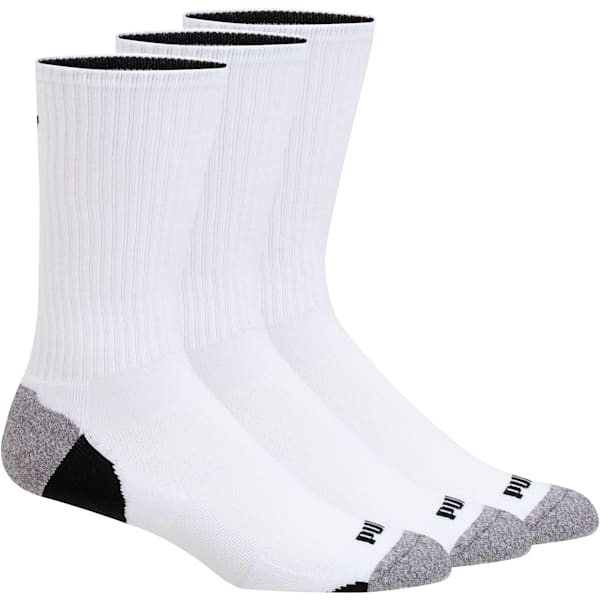 Impact Men's Crew Socks (3 Pack), white-black, extralarge