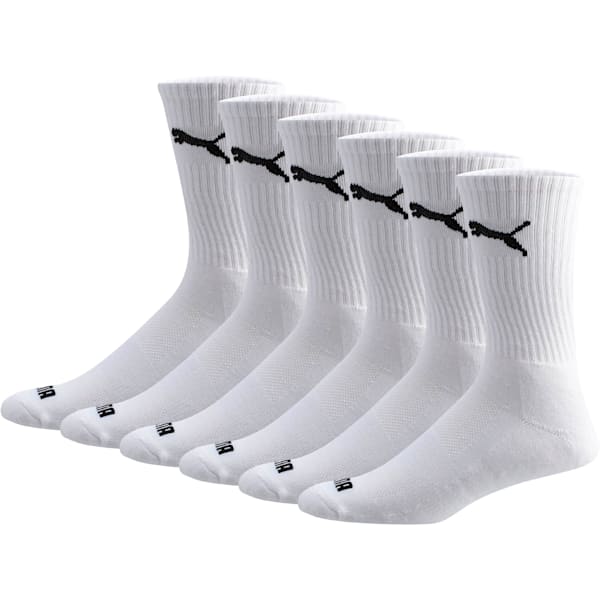 Chaussettes avec ourlet Homme (lot de 6), WHITE / BLACK, extralarge