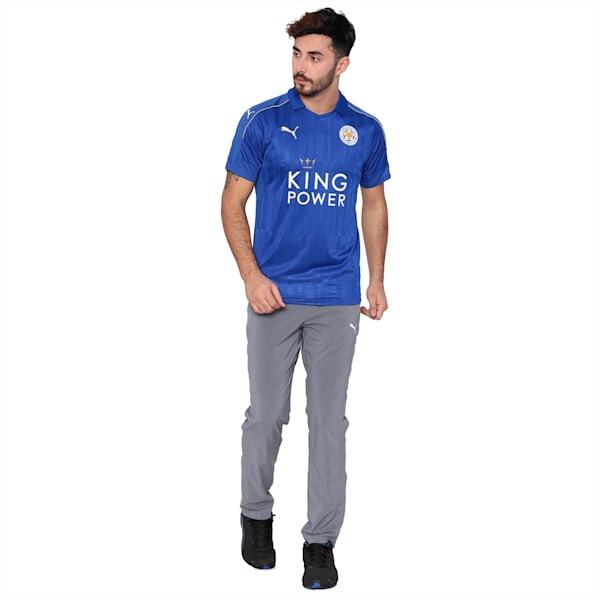Leicester City Home Replica Jersey, Royal Blue-metallic gold, extralarge-IND