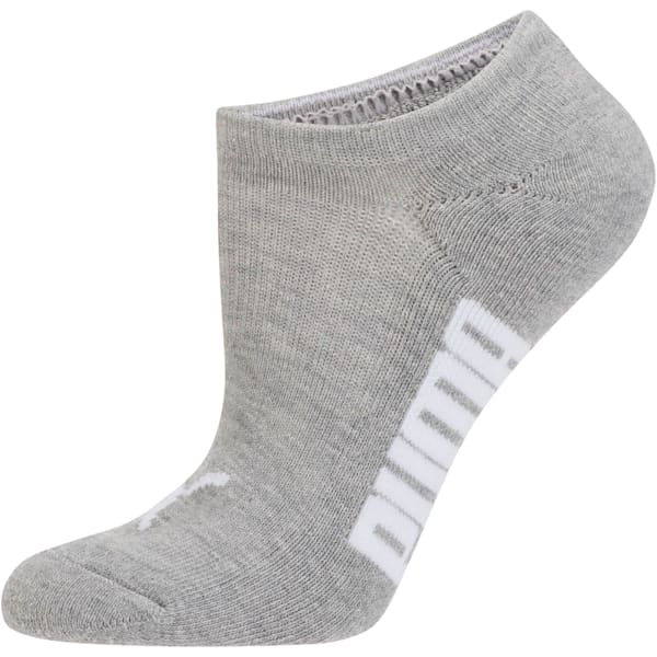 Women’s Invisible No Show Socks (3 Pack), white-black-light heather grey, extralarge