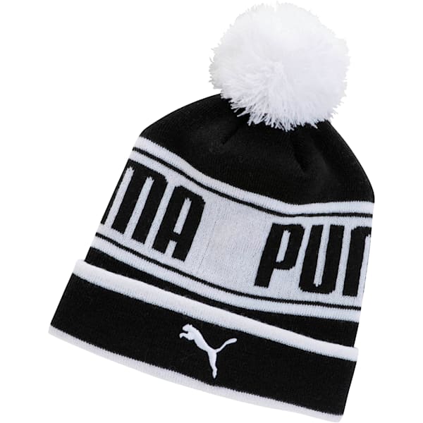 Capital Pom Beanie, Black/White, extralarge