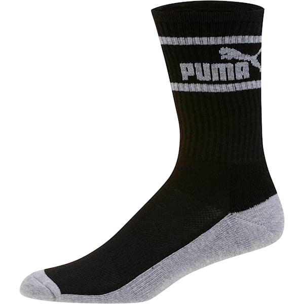 Men’s Crew Socks (6 Pack), BLACK / GREY, extralarge