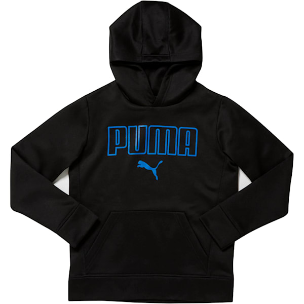 Boys' Fleece Hoodie JR, Puma Black - Lapis Blue, extralarge