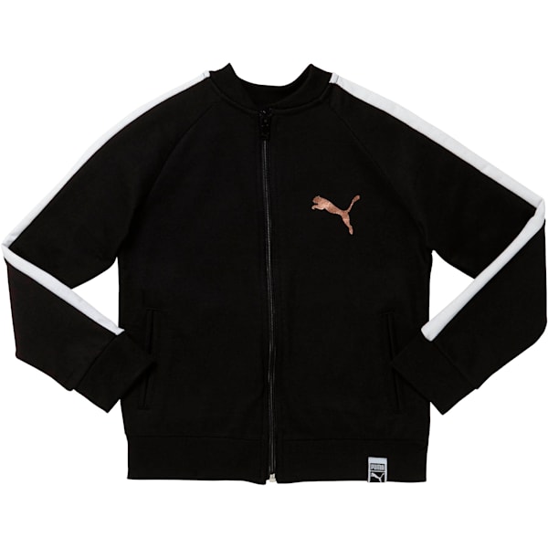 Fashion Little Kids' French Terry Jacket, puma black, extralarge