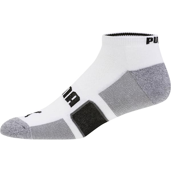 Men's Low Cut Terry Socks (6 Pack), WHITE / BLACK, extralarge
