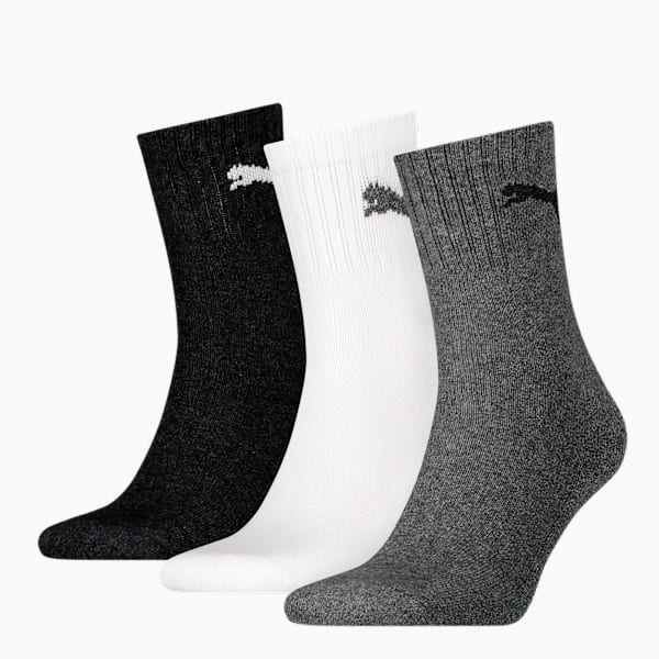 Short Crew Socks Unisex (3-Pack), grey/white/black, extralarge-GBR