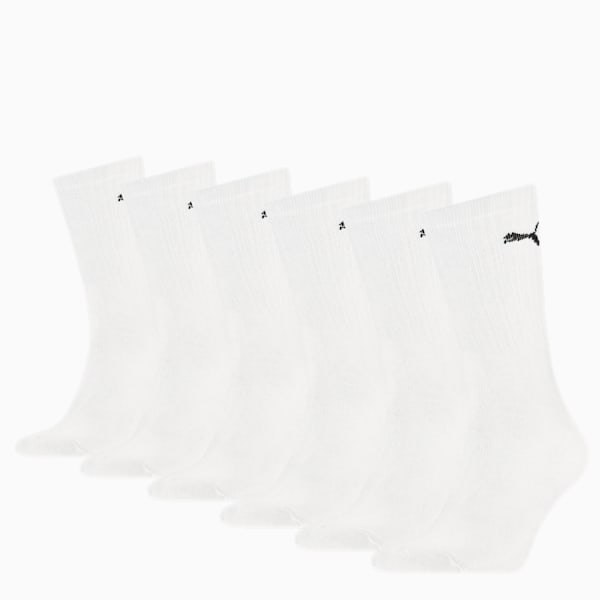PUMA Unisex Sport Crew Socks 6 pack, white
