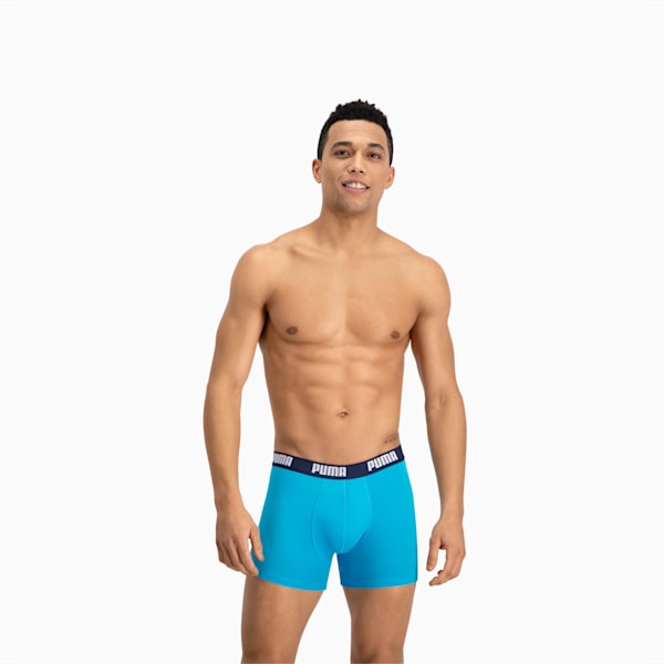 PUMA Basic Men's Boxers 2 Pack, aqua / blue, extralarge