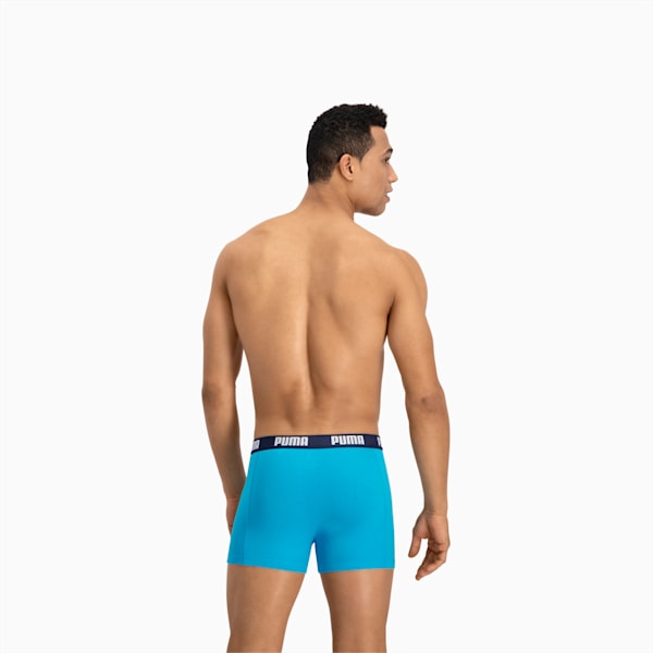PUMA Basic Men's Boxers 2 Pack, aqua / blue, extralarge