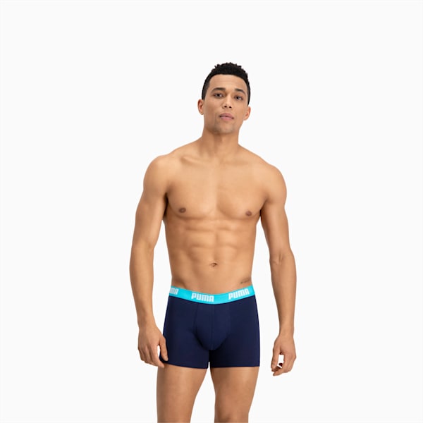 PUMA Basic Men's Boxers 2 Pack, aqua / blue, extralarge