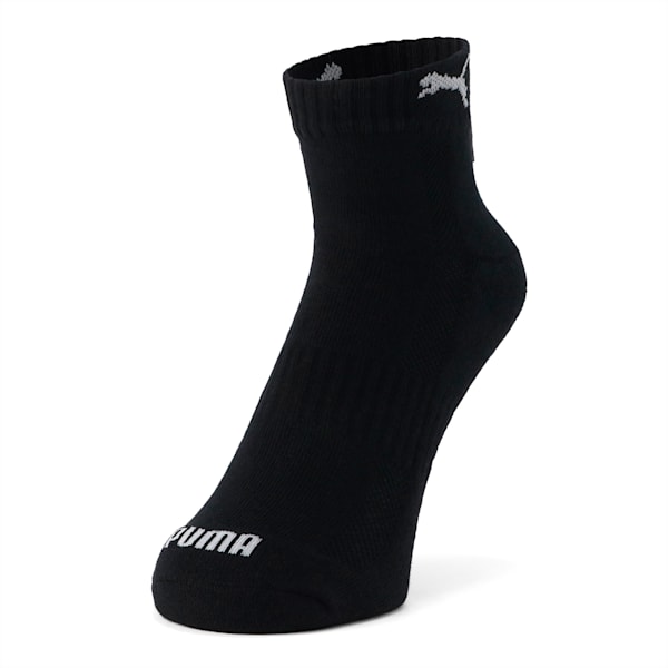 ユニセックス PUMA クォーター クッション ソックス 3足セット, black, extralarge-JPN