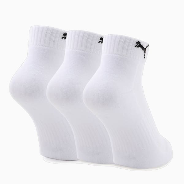 ユニセックス PUMA クォーター クッション ソックス 3足セット, white, extralarge-JPN