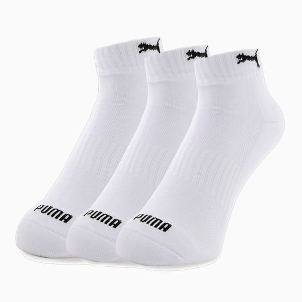 ユニセックス PUMA クォーター クッション ソックス 3足セット, white, extralarge-JPN