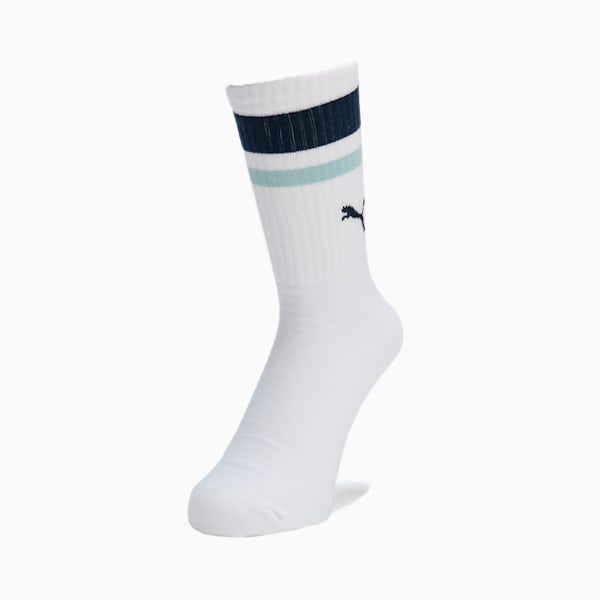ユニセックス プーマ ペア ファッション ソックス 1足, white / navy, extralarge-JPN