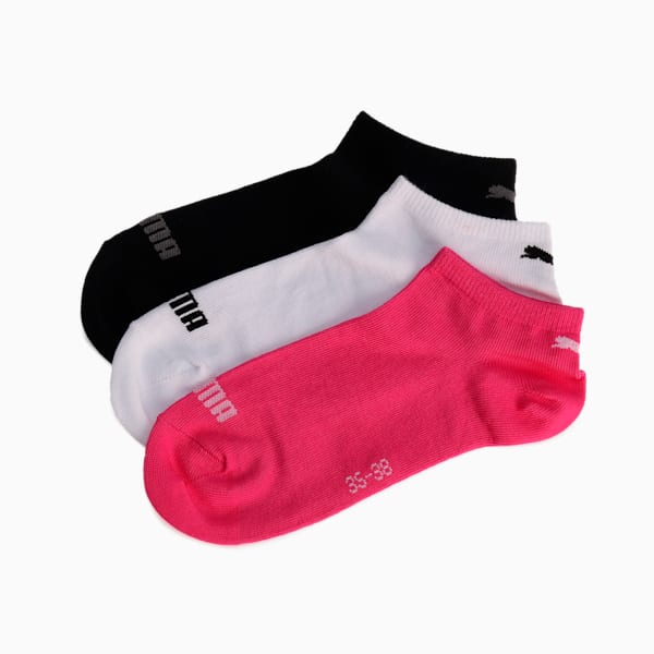 ユニセックス スニーカーソックス 3足入り APAC, fuchsia rose, extralarge-JPN