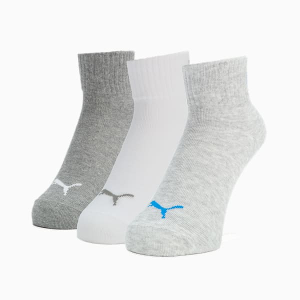 ユニセックス スポーツ クォーター ソックス 3足組 A, grey melange, extralarge-JPN