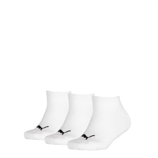 PUMA Kids' Invisible Socks 3 Pack, white