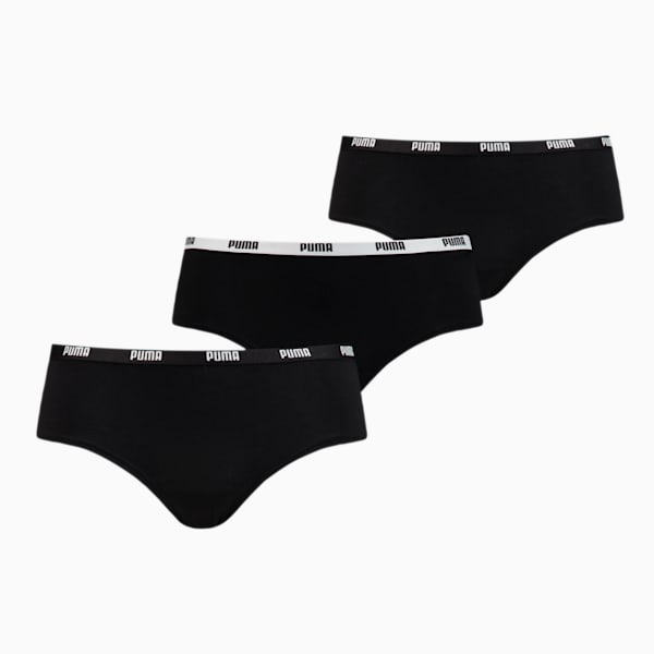 PUMA Hipster Women's Underwear 3 Pack, black