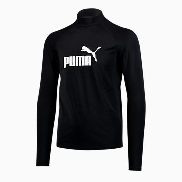 PUMA Swim Men's Long Sleeve Rash Guard, black, extralarge-GBR